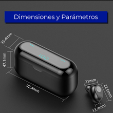 Cargar imagen en el visor de la galería, Audífonos Inalámbricos Bluetooth Earbuds F9 Negro - tugift.cl Earpods Audífonos Inalámbricos Bluetooth Earbuds F9 Negro
